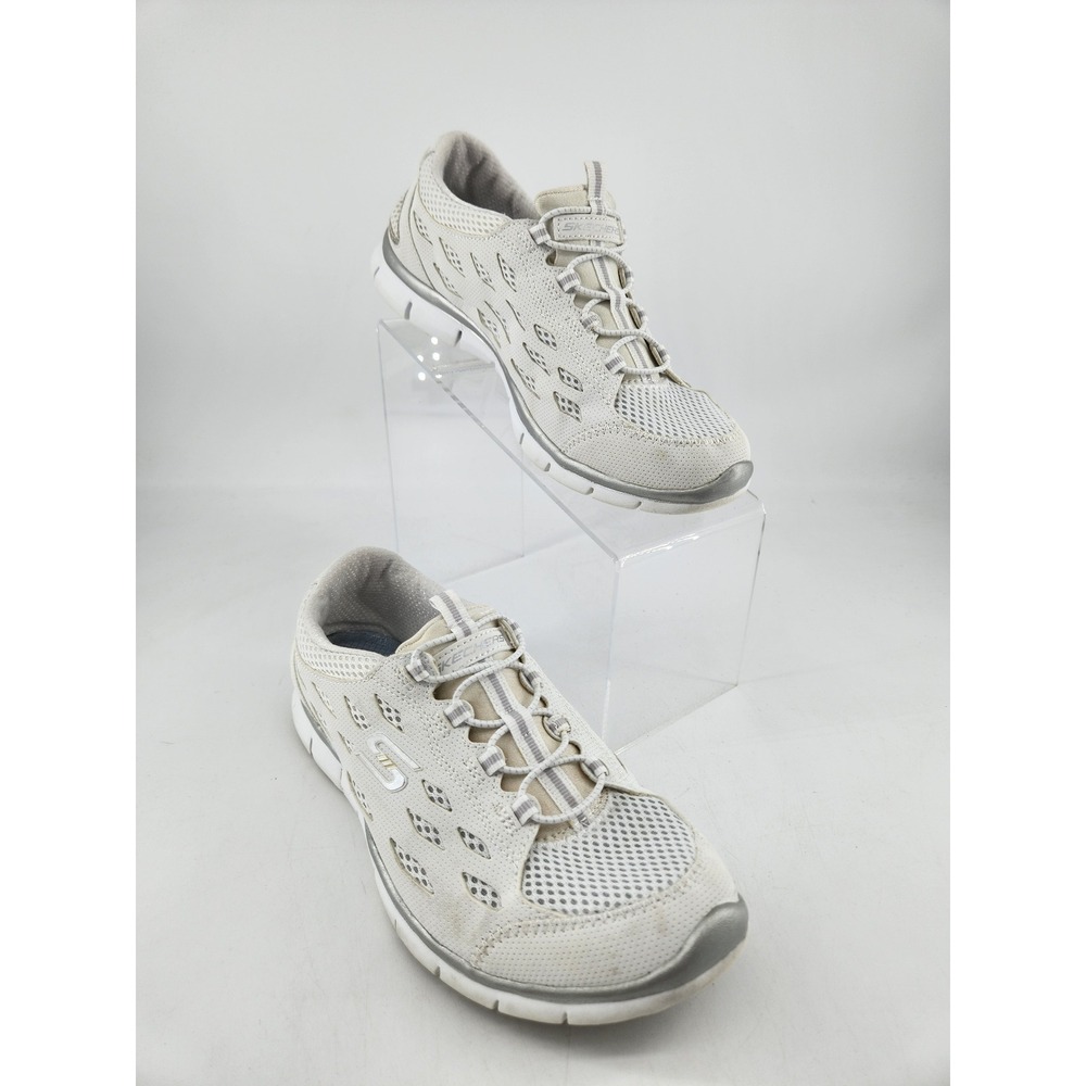 Skechers‎ Sport Gratis Going Places 22603 Sneakers Womens 7 White Bungee Slip On